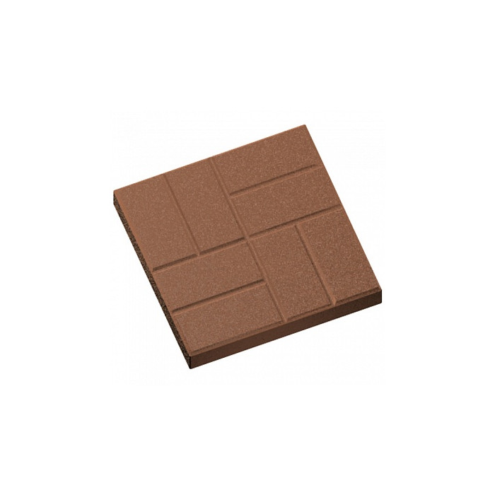 Квадратная тротуарная плитка 500х500х70 паркет Коричневый